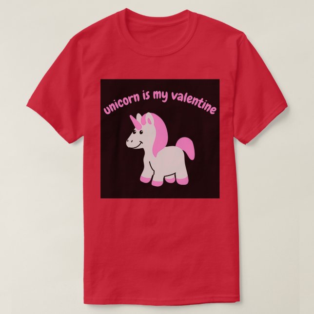 T-shirt unicorne est mon amour valentin (Design devant)
