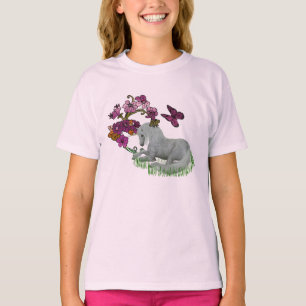 T-shirt Unicorne Et Fleurs
