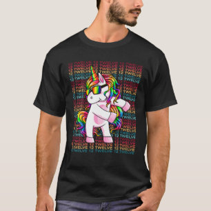 T-shirt Unicorne Flossing 12E Anniversaire 12 Ans