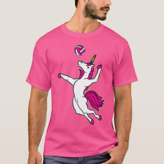 T-shirt Unicorne Funny Volleyball Pour Filles Volleyball