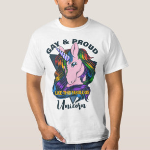 T-shirt Unicorne Gay Texte Personnalisé