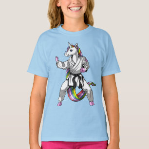 T-shirt Unicorne Girl Karate Ninja