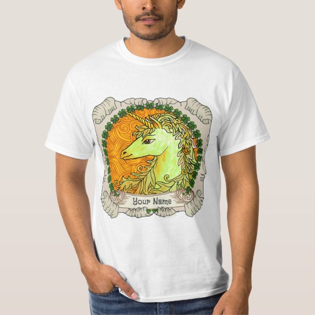 T-shirt Unicorne irlandaise (Devant)