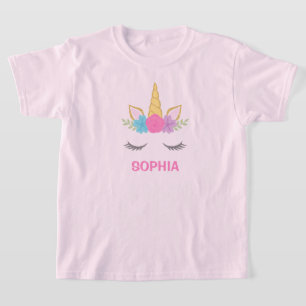 T-shirt Unicorne magique fille personnalisée