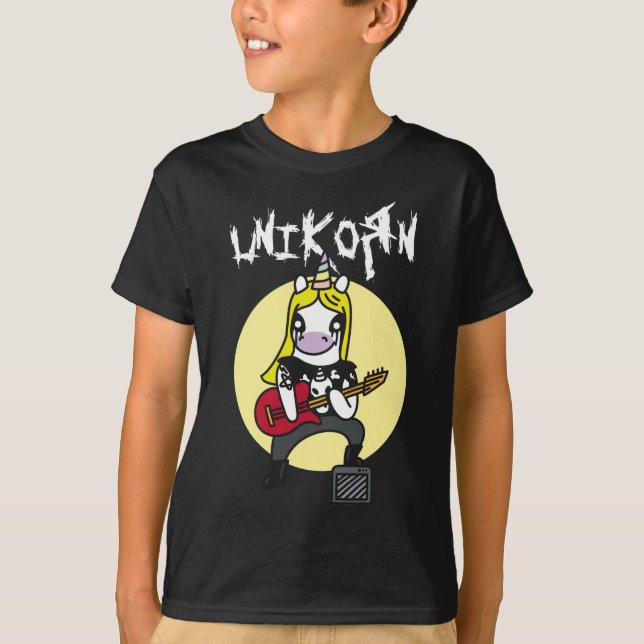 T-shirt Unicorne métallique lourd drôle (Devant)