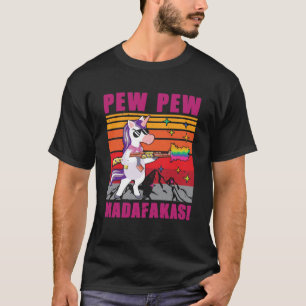 T-shirt Unicorne Pew Pew Madafakas Vintage Unicorne