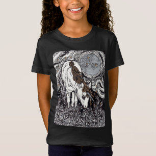 T-Shirt Unicorne sous la lune