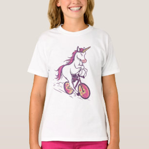 T-shirt Unicorne sur un vélo