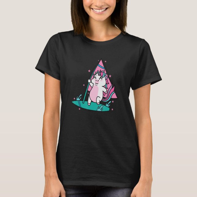 T-shirt Unicorne surf Mythical Creature Sport (Devant)