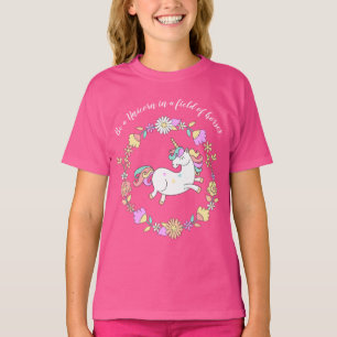 T-shirt Unicorne Whimsical dans une couronne