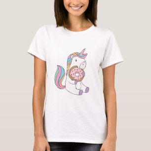 T-shirt Unicornes affamées Unicorne colorée Art mignon
