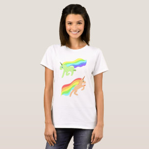 T-shirt Unicornes arc-en-ciel