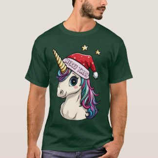 T-shirt Unicornes fille de Noël