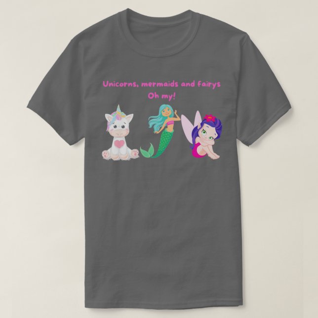 T-shirt Unicornes sirènes et fées (Design devant)