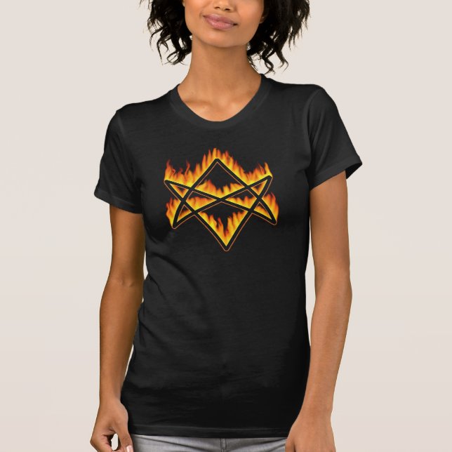 T-shirt unicursale flamboyant de Hexagram (Devant)