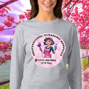 T-shirt Uniforme de service de nettoyage de janitorial Pin