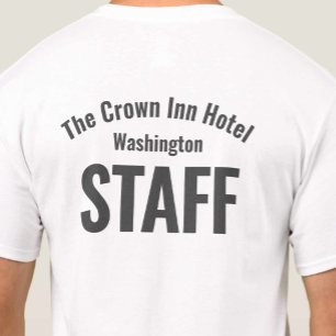 T-Shirt Uniforme Du Personnel De L'Hôtel