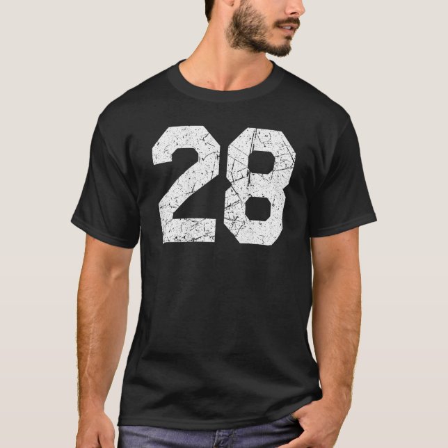 T-shirt Uniforme Jersey Numéro 28 (Devant)