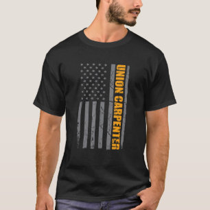 T-shirt Union Carpenter American Flag Fête du travail pat