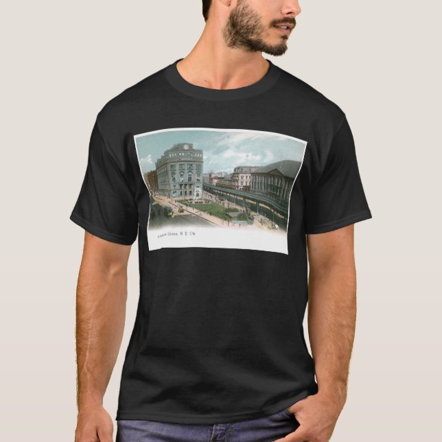 T-shirt Union de tonnelier. Ville de NY (Devant)