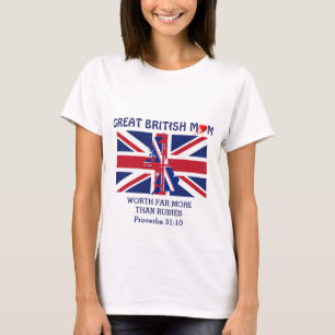 T-shirt UNION JACK British Mum Proverbs 31