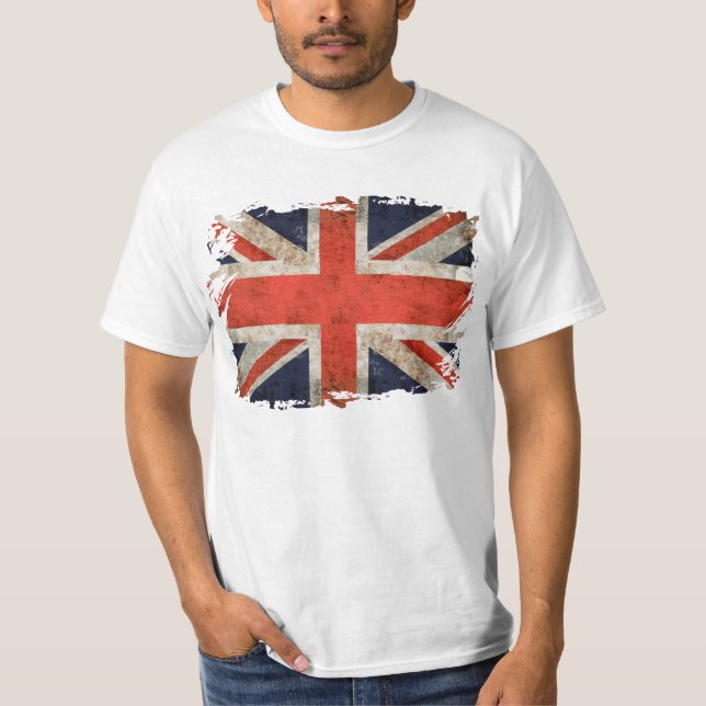 T-shirt Union Jack déchiquetée âgée (Devant)