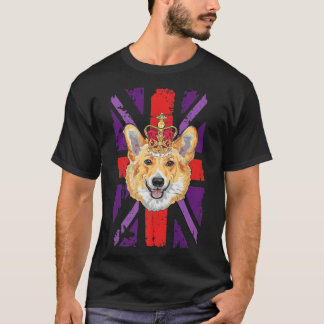 T-shirt Union Jack Idea Kids & Corgi Lover Pour Platinum J