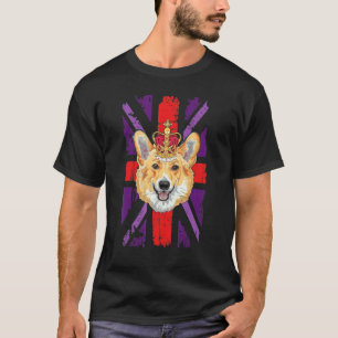 T-shirt Union Jack Idea Kids & Corgi Pour Platinum Jubilee