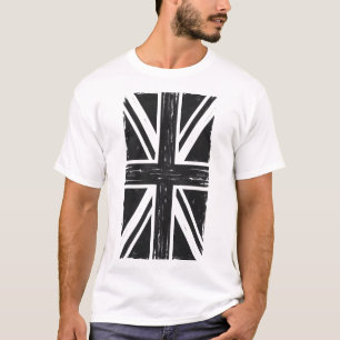T-shirt Union Jack noire et blanche