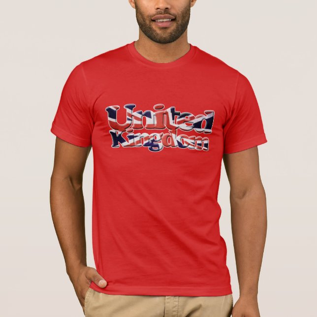 T-shirt Union Jack patriotique britannique, drapeau de l'U (Devant)
