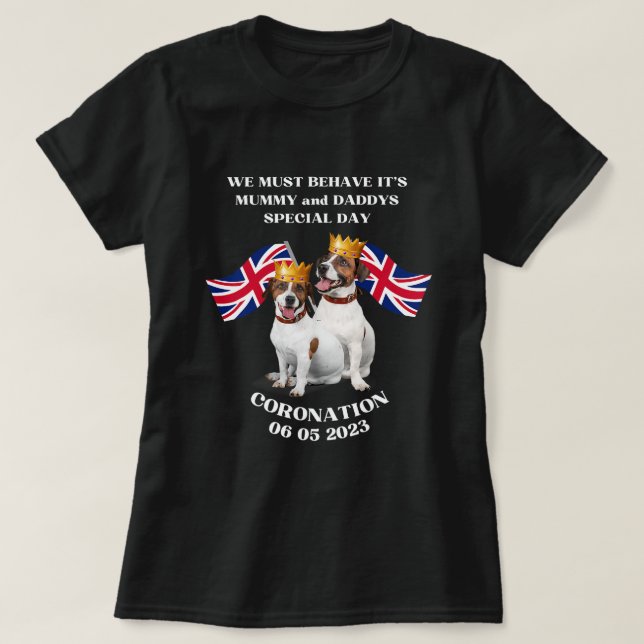 T-shirt Union Jack Royaume-Uni Roi Coronat (Design devant)