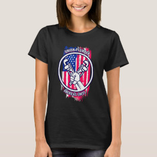 T-shirt Union Plumber Gift Fier Américain Compétent Travai