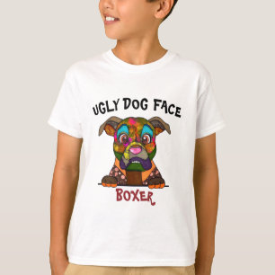 T-shirt unique Boxer laide visage chien