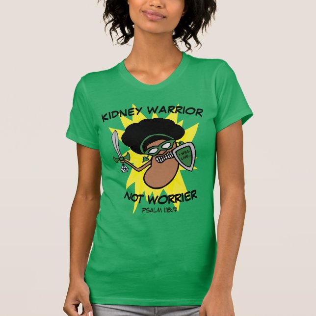 T-shirt unique Cartoon Kidney Warrior Superhero (Devant)