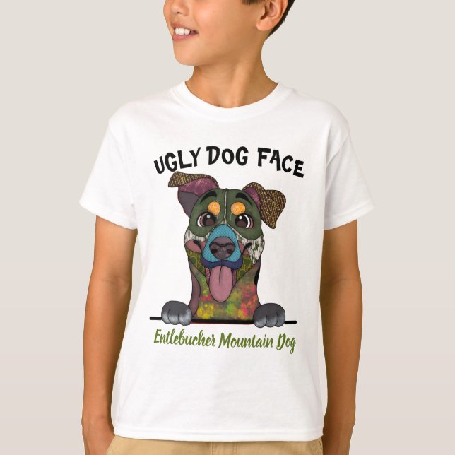 T-shirt Unique Entlebucher Mountain Dog visage de chien mo (Devant)
