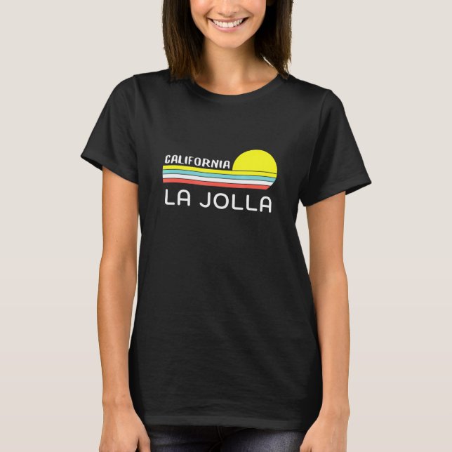 T-shirt Unique La Jolla California Retro Sunset Graphic No (Devant)