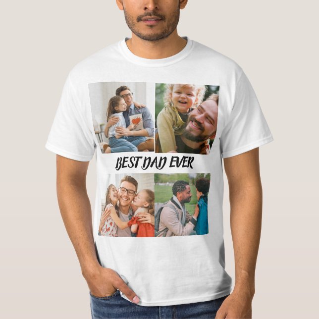 T-shirt Unique mignon moderne Anniversaire meilleur papa (Devant)