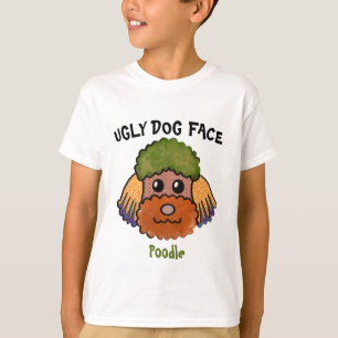 T-shirt unique Poodle hideux chien visage