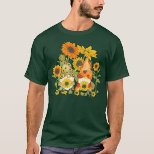 T-shirt Unique Sunflower Gnome For Hippies & Gardener Autu