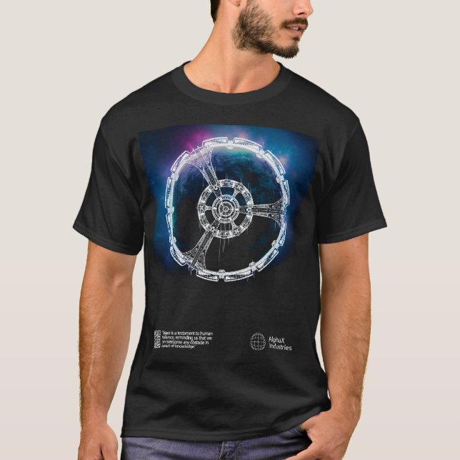 T-shirt Unisex à thème Spacecraft & Galaxy (Devant)