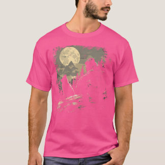 T-shirt Unisex-Adultes Rétro Bushcraft Camper Noir Petit