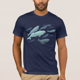 T-Shirt Unisex Beluga Whale Cute Whale Art