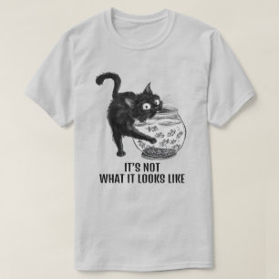 T-shirt Unisex de chat et de poisson
