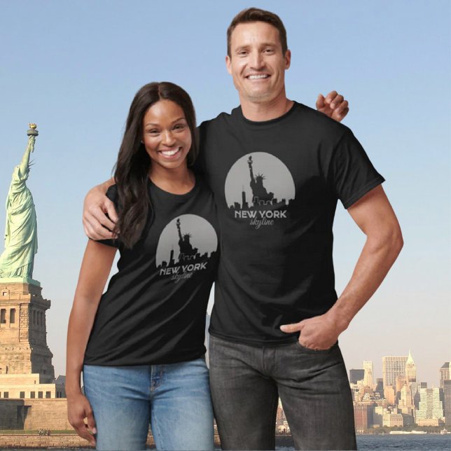 T-shirt Unisex New York Skyline et Statue de la Liberté (Créateur téléchargé)