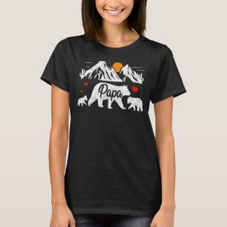 T-shirt Unisex Papa Bear Présente Pour Hommes Femmes Jeune