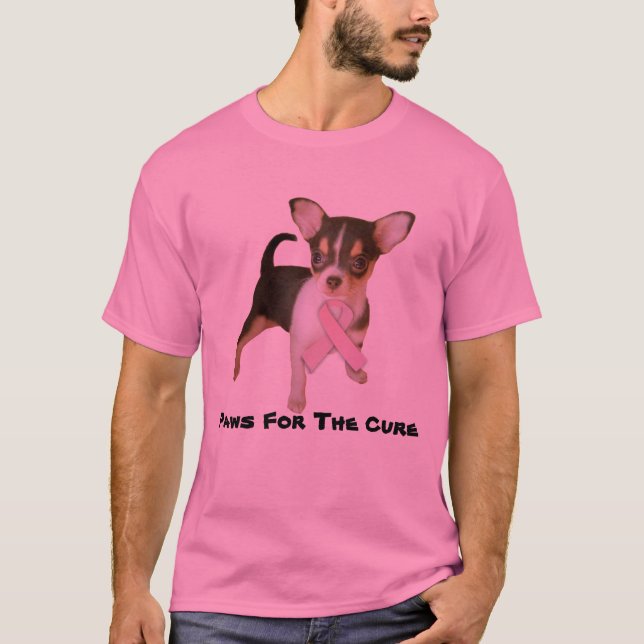 T-shirt unisexe de cancer du sein de chiwawa (Devant)