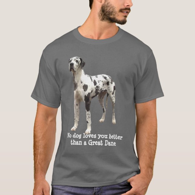 T-shirt unisexe de harlequin de great dane (Devant)