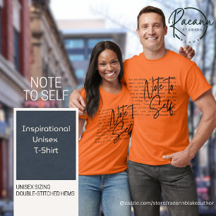 T-shirt unisexe inspirant "pense-bête"