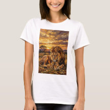 T-Shirt Unisexe Savannah Family Lion Art