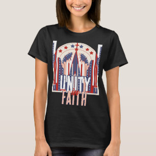 T-shirt Unité dans la Foi : Une veste de Denim patriotique